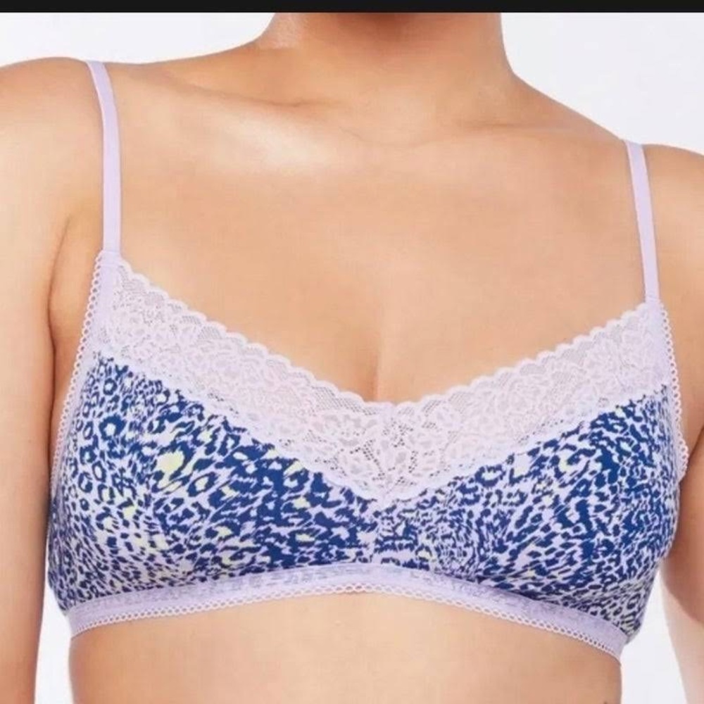 NWT Savage X Fenty  Lavender Leopard Print Bralette